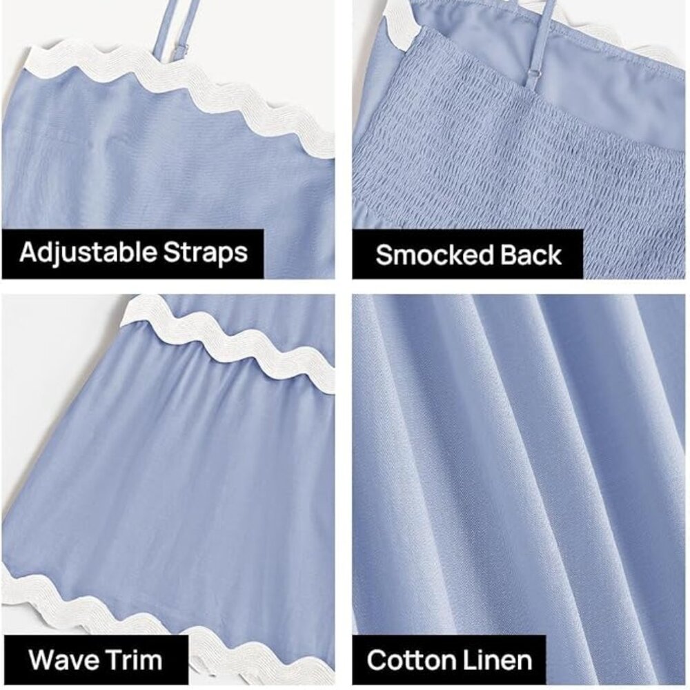THIS WEEK ONLY 🌴 Women's Spaghetti Strap Flowy Midi Sundress - Size Medium - Picture 4 of 4